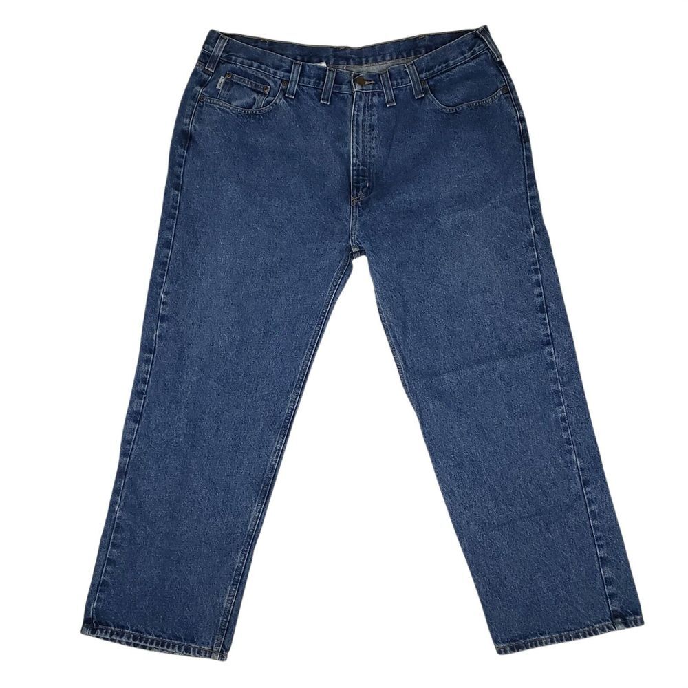 Carhartt Denim Blue Jeans‎ Mens Sz 44x30 B460 DVB Relaxed Fit Straight